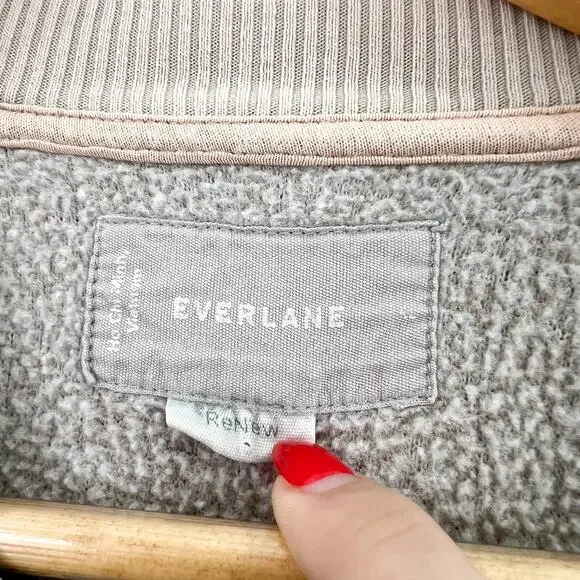 Everlane Renew Fleece Raglan Sweater XL Crewneck Sweatshirt Gray Casual - Picture 3 of 7